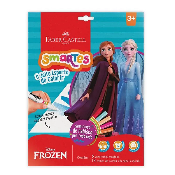 Kit de Colorir Smartes Frozen 755902 FABER-CASTELL
