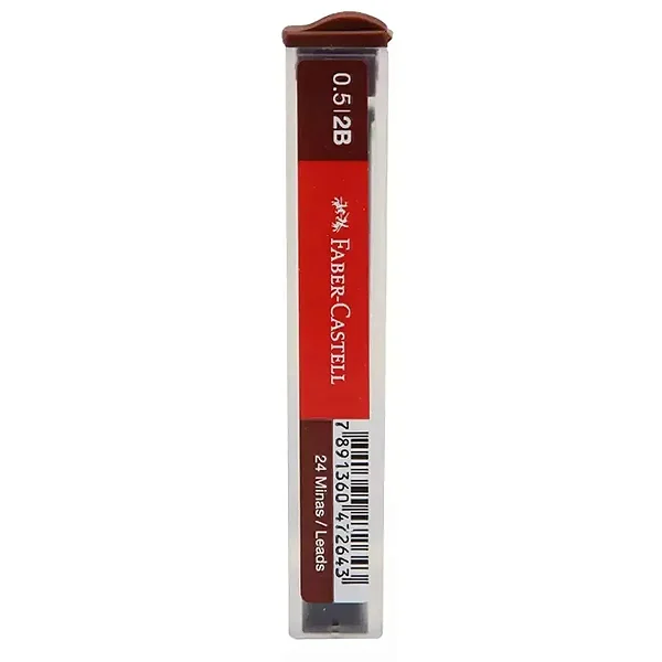Grafite Faber Castell 0.5 mm 2B com 24 Minas Tecnico - PM/TMG052B