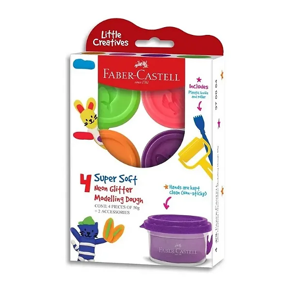 Massa de Modelar Neon Super Macia 370845 FABER-CASTELL