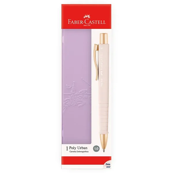 Caneta Esferográfica 1.0mm Poly Ball Urban Rosa Gold ES/ESURBRS FABER-CASTELL