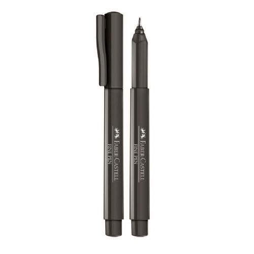 Caneta Faber Castell Fine Pen 0.4 Cinza Escuro FPB/CZZF