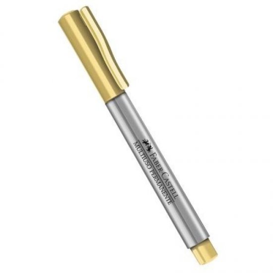 Marcador Permanente Faber Castell 1.0 Dourado MULTI/DRZF