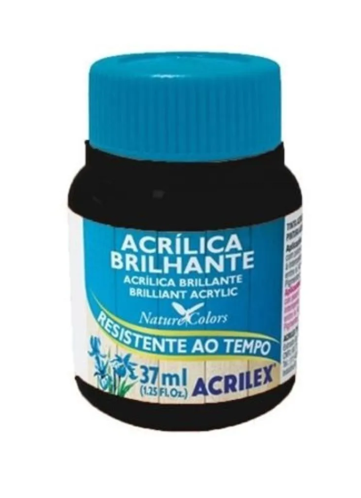 Tinta acrílica 37ml brilhante preto 520 Acrilex