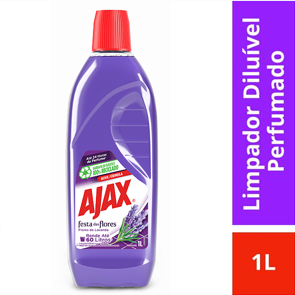 Limpador Perfumado Ajax Festa das Flores Lavanda 1L