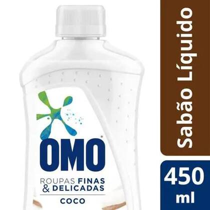 Sabão Líquido Coco Lave Roupas Finas e Delicada 450ml - OMO