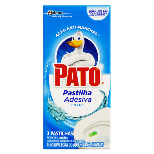 Detergente Sanitário Pastilha Adesiva Fresh Pato Caixa 3 Unidades