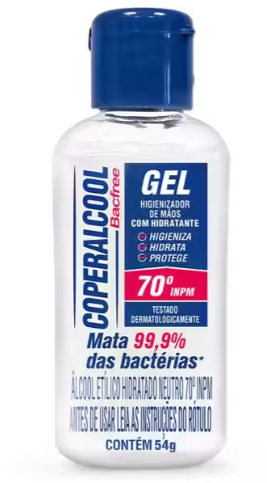 Álcool em gel antisséptico 54g 088 Coperalcool PT 1 UN