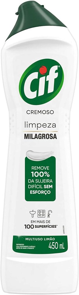 CIF Cremoso Limpreza Milagrosa Limão para casa 450ml