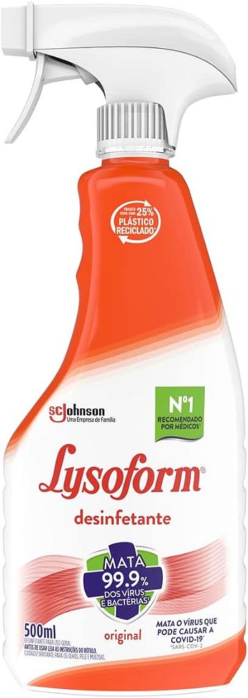 Desinfetante Lysoform Original C/Pulverizador 500Ml