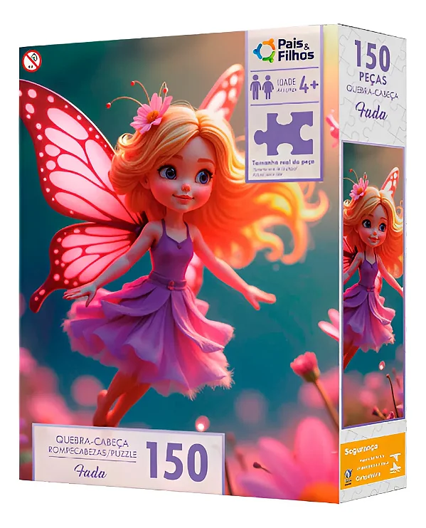 Jogo Quebra Cabeça Fada 150 pçs Pais E Filhos