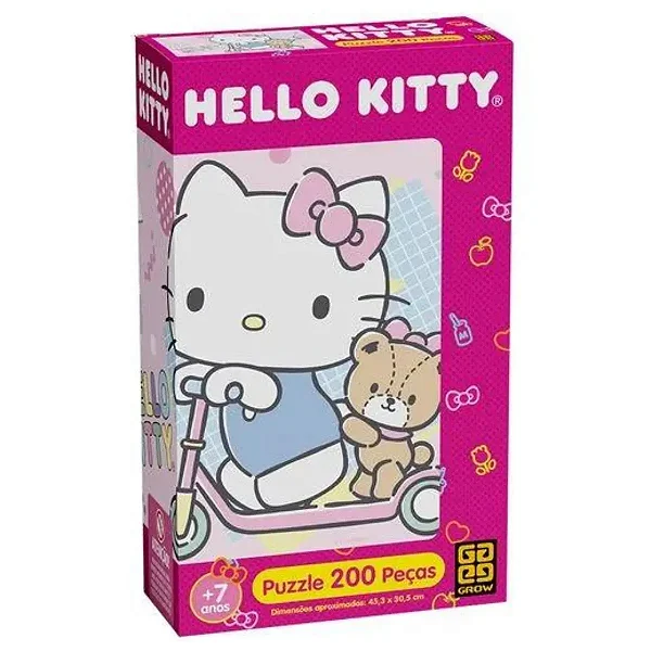 Quebra Cabeça Hello Kitty 200 Peças Grow 04677