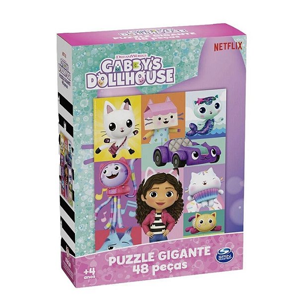 Quebra-Cabeça Puzzle Gabby’s Dollhouse Gigante 48 Peças + 4 Anos Grow 04373