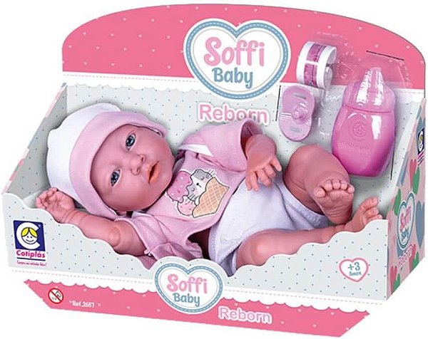 Cotiplas Boneca Bebê Soffi Baby - Reborn - Cotiplás