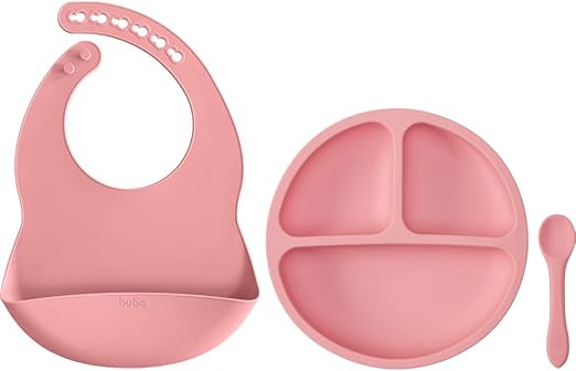 Buba, Kit Refeição Em Silicone Rosa