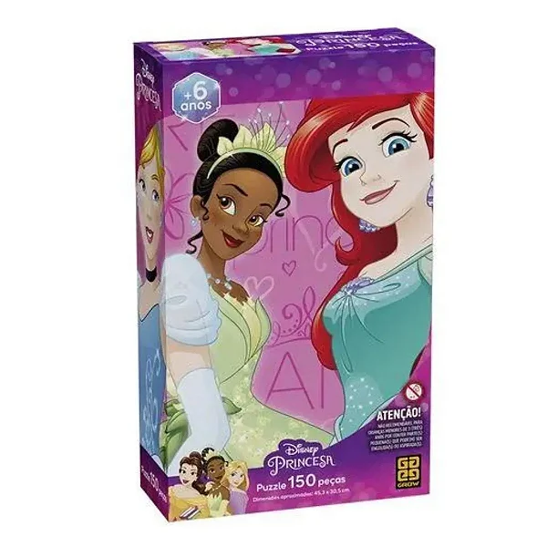 Quebra-Cabeça Princesas Disney 150 Peças Grow 02164