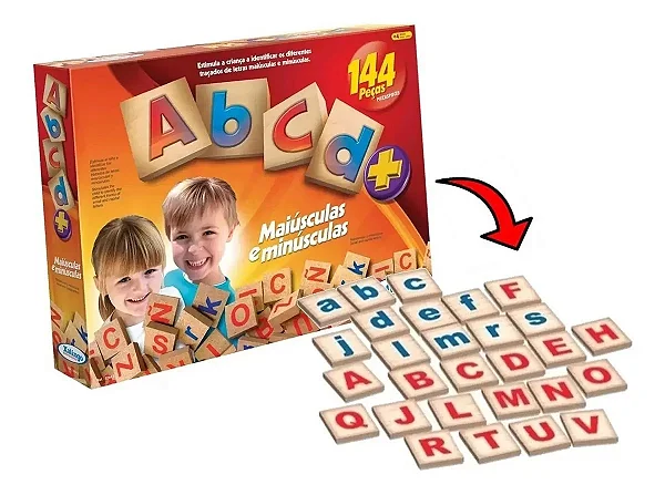 Jogo Educativo ABCD - 144 Peças - 52643 - Xalingo