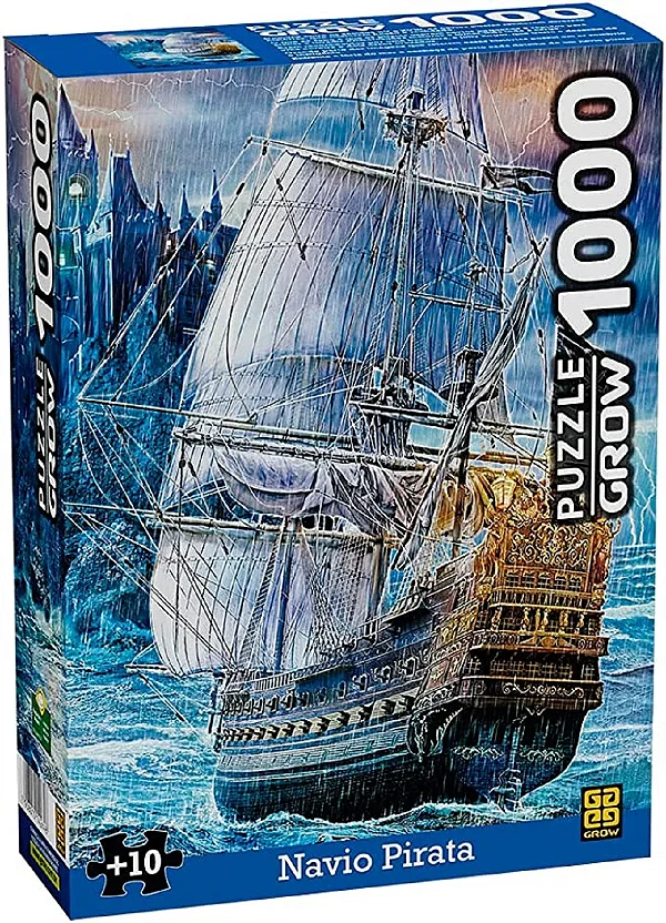Quebra Cabeça Navio Pirata 1000 Peças Grow 04264