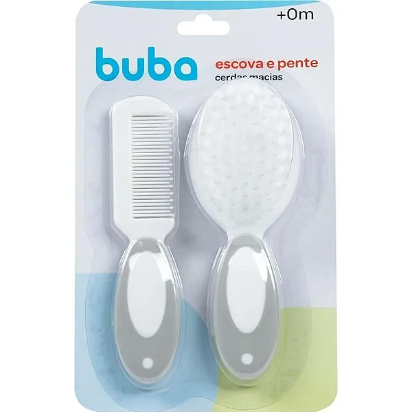 Buba-Escova E Pente Cinza 12641