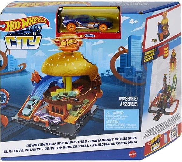 Pista Hot Wheels - Burger Drive Thru - City Downtown - HDR26