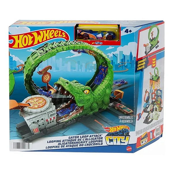 Hot Wheels City Pista Ataque Do Crocodilo - HKX39 - Mattel