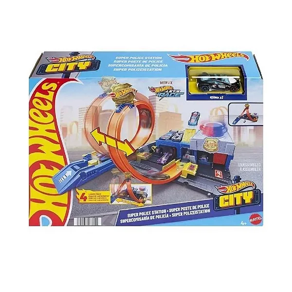 Pista Hot Wheels Super Delegacia De Polícia Mattel - JBM71