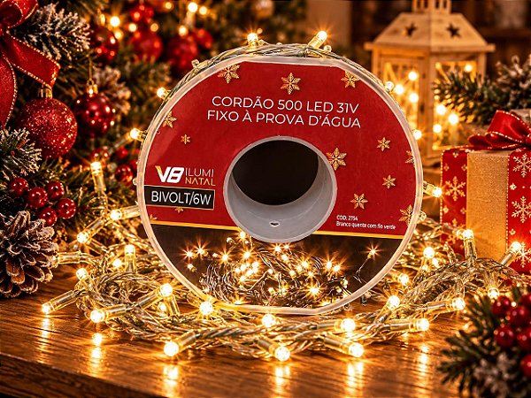 Pisca Pisca de Natal Branc F Verde 500 Lampadas Bivolt Ref. 2754