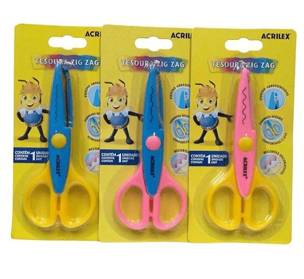 Tesoura Zig Zag 22542 Envio Sortido
