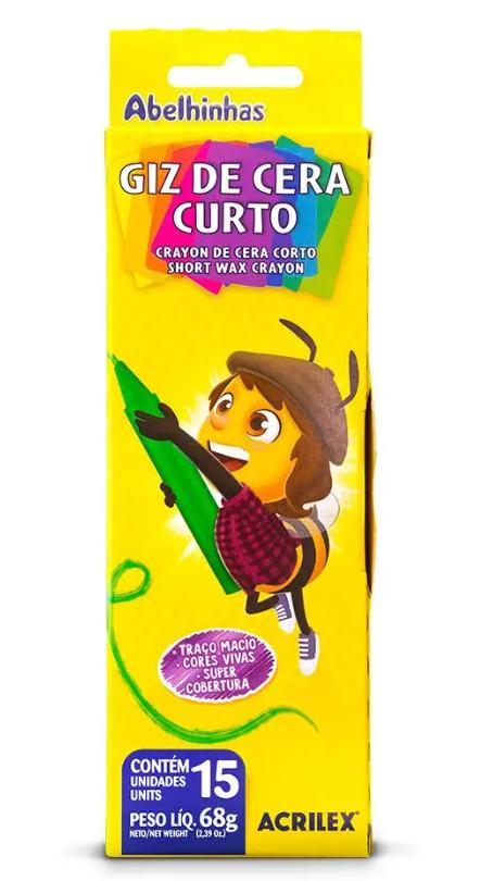 Giz de Cera Curto C/ 15