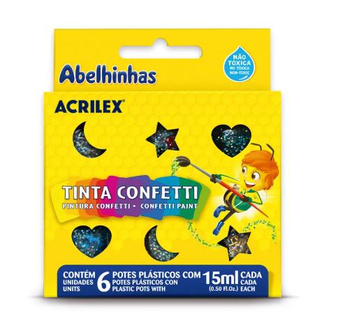 Tinta Confetti C/6 Acrilex