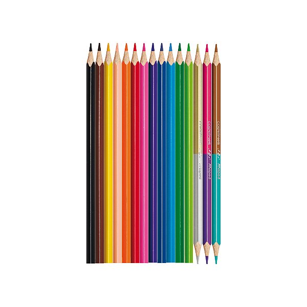 Lapis de Cor 12 Cores + 3 Lapis Duo Color Peps Maped