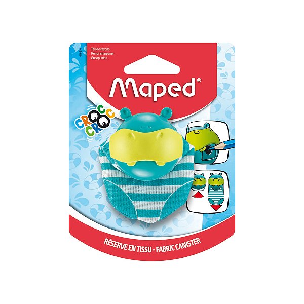 Apontador Com Coletor Croc Croc Hipopótamo 1 Furo 016610 - Maped