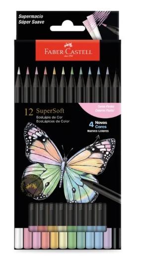 Lapis de Cor Faber-castell Supersoft 12 Pastel