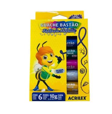 Guache Bastao Metallic 6 Cores 020090000