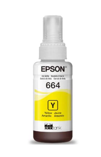 Refil Epson T664420 Amarelo Ecotank