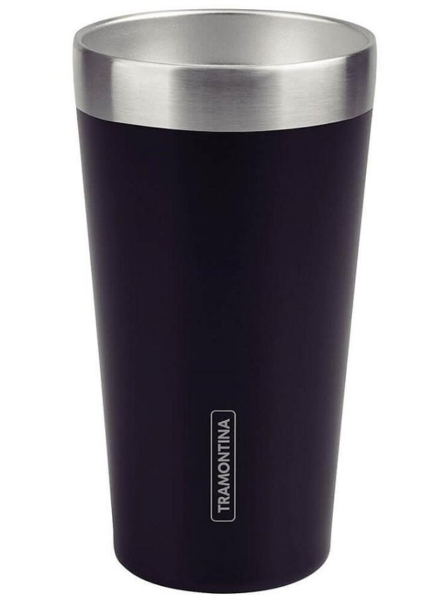 Copo Term Aco Inox 420ml Preto 61646/400