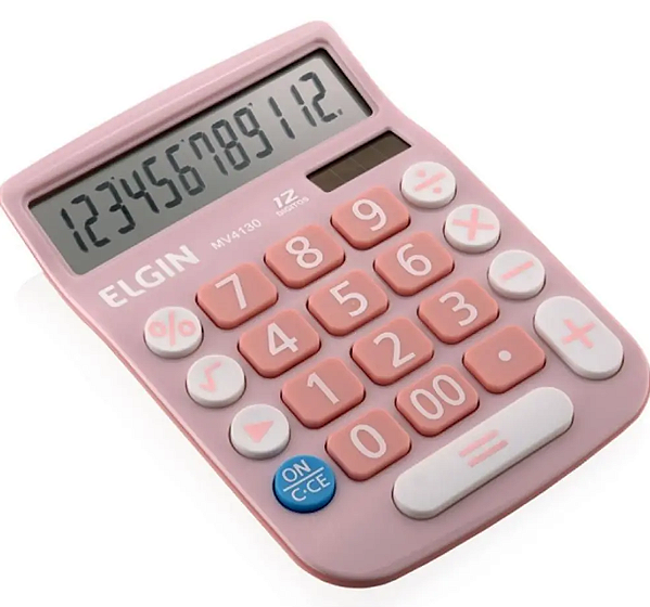 Calculadora de Mesa Elgin Mv4130 Rosa