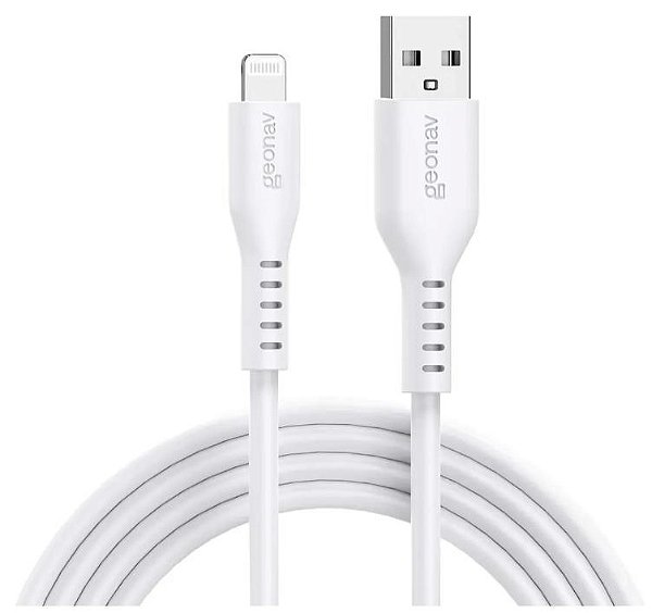 Cabo Usb-a P/ Lightning Branco  Mfi em Silicone 1.5m Esliswt