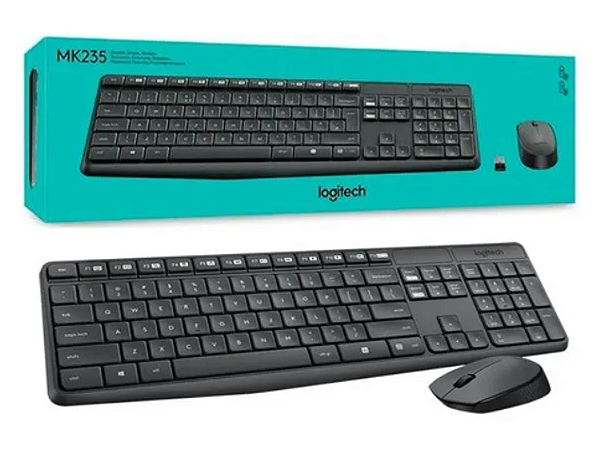 Kit Mouse/teclado Logitech Mk 235 S/fio
