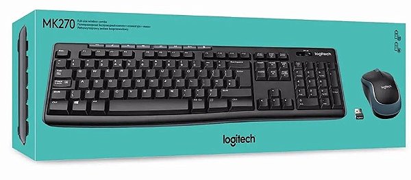 Teclado e Mouse Wireless Logitech Mk270 Ref:4054
