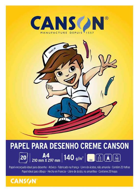 Bloco Desenho Creme A4 20fls 140grs 66667072