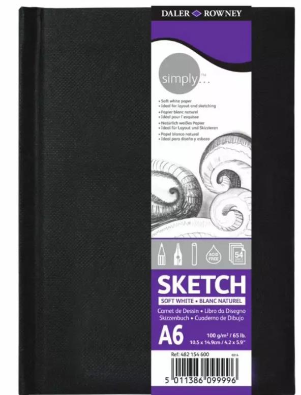 Caderno Sketchbook Daler Rowney Simply A6 54fls 100grs