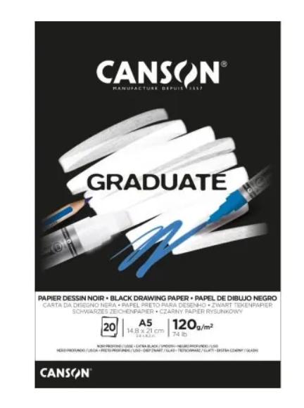 Bloco Graduate Preto A5 20fls 120grs C400110385