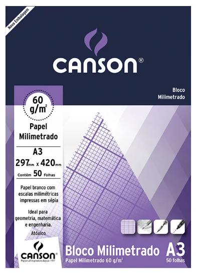 Bloco Milimetrado A3 50fls 60grs 66667084