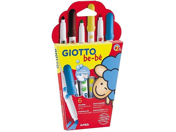 Caneta Hidrografica Giotto Jumbo Bebe C/06 cores