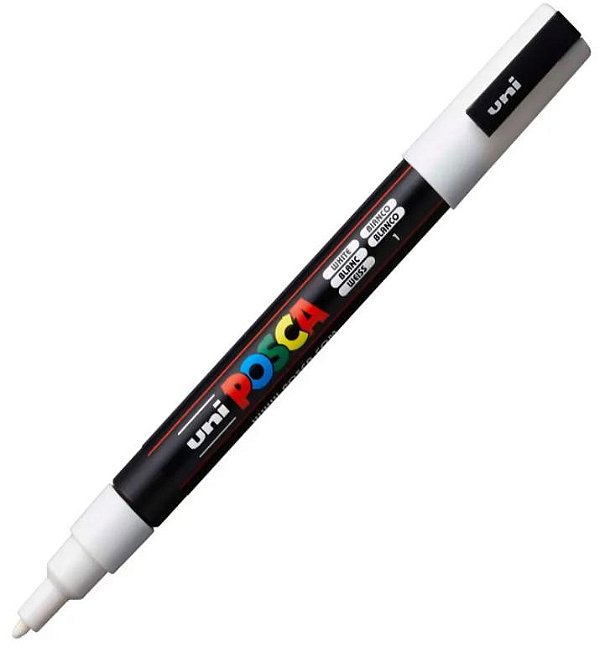 Caneta Uni Ball Posca Pc-3m Branco