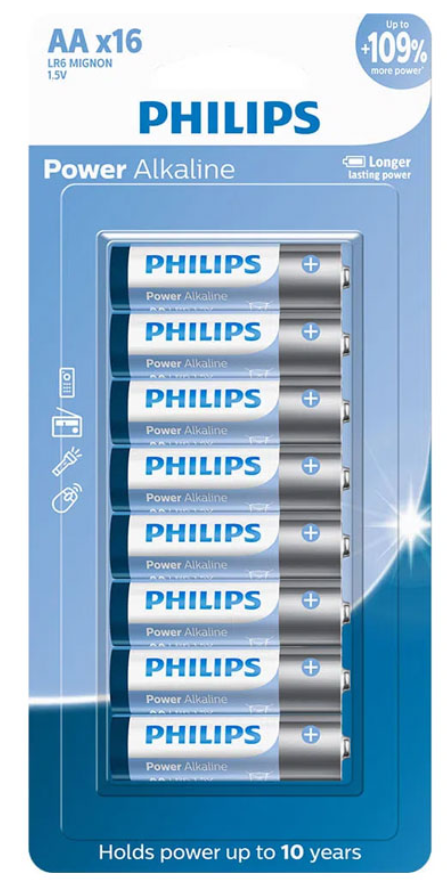Pilha Philips Aa - C/16 Unds.