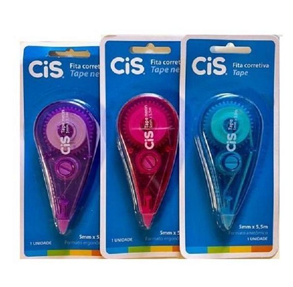 Fita Corretiva Cis Tape Neon 48 1000 Sortido