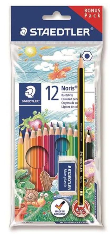 Lapis de Cor Staedtler C/12 Cores(kit C/lapis e Borracha)161set6
