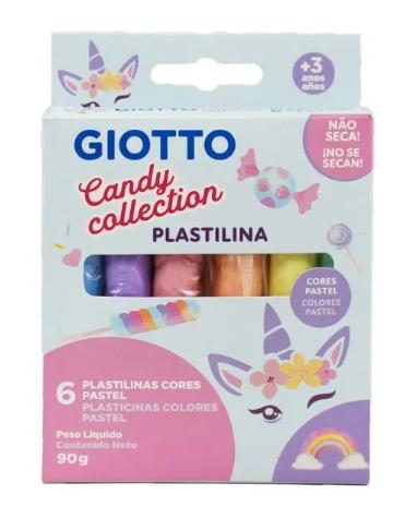 Massa de Modelar Candy Collection Plastilina C/06 cores