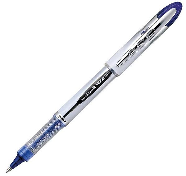 Caneta Uni Ball Vision Elite 0.8 Azul Negra Ub-200